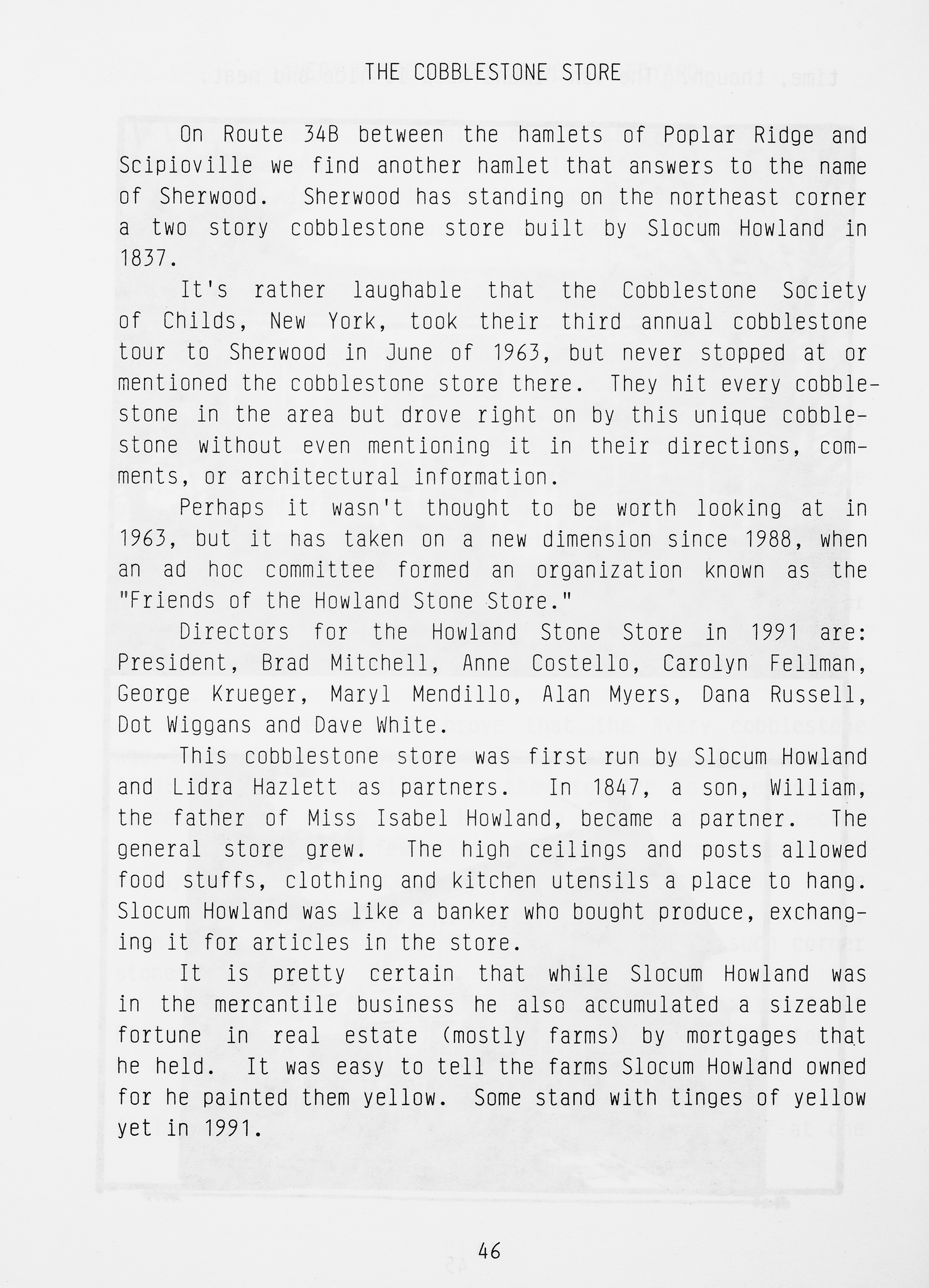 Cayugas Cobblestones p 46